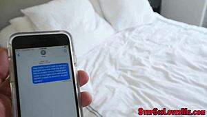 Teen gets cummed on by stepbro in hardcore interracial action 😈💦