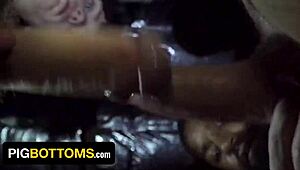 Teacher's detention becomes submissive orgy with swallowing cum.