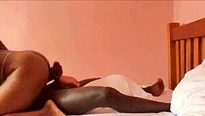 Black beauty gets rough and ready for big cock
