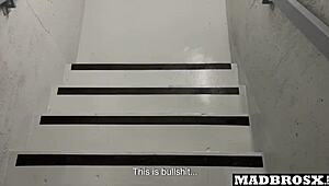 Curvy Latina Girlfriend Gets Assfucked by Asian Fans in Stadium Corridors