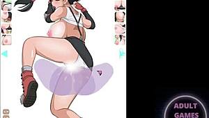 tifa says, 'he's fucking me like a bastard!' in this hentai game