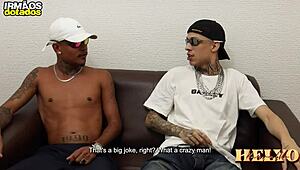 the neighbr came to mess with me n my partner, we showed him the cocks, brazil took dp in the ass