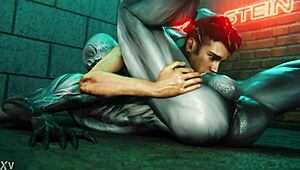 Dante Versus Walrider in 3D Cartoon Hentai