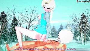 Is Elsa from Frozen having hard sex in this fantasy?