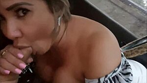 bianca naldy in costume diverts path with dirty talk and public orgasm