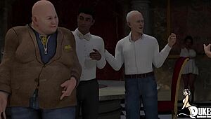 Thick slutty milfs pound dick relentlessly all weekend in a lavish mansion.