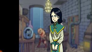 Witch hunter fights monster