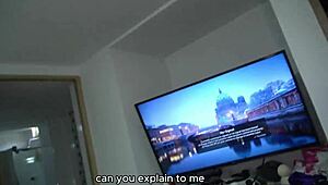 madrastra practices massages with not son, leading to blowjob