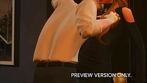 Dinner date turns naughty in 3D hentai preview version