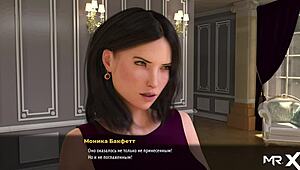 In the fashion business game, the teen takes off clothes and enjoys intense anal fucking