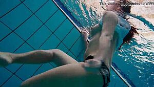 Horny Czech teen strips naked to flaunt her sexy body outdoors