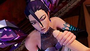 kda kaisa sucks and fucks 2 big cocks 😍