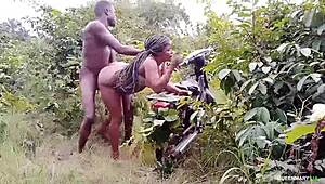 Amateur couple celebrates new bike with horny outdoor sex on big ass