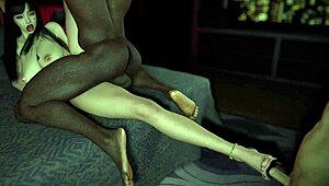 3D Asian Slut's Perfect Ass in Wild Threesome