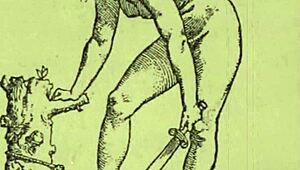 Vintage Erotic Illustration with Seductive Retro Charm