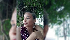 Interviewing Gina in Bedroom With Big Natural Tits