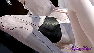 Man, Nier Automata hentai got A2 in hard sex with multicum, japanese anime game porn, ya feel?