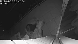 Real cheating wife and friend fuck on hotel balcony taboo sex 😈