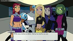 in 18titans part 15, raven goes on a date in the game.