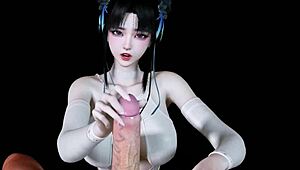 cheating with a big cock, this 3d college slut in lingerie