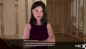 In the fashion business game, the teen takes off clothes and enjoys intense anal fucking