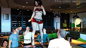 Watch Anna Get Exciting Affection in the Bar Game?