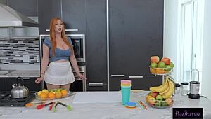 Lauren Phillips Thrives as a Fuck Doll with Redhead Charm. She Takes Big Cock Facials.