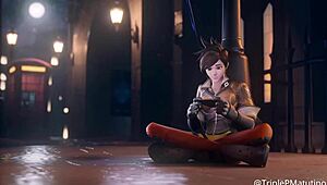 Animated 3d lesbian yuri kissing hentai