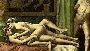 Vintage Erotic Illustration with Seductive Retro Charm