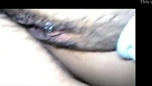 Desi aunty caught in private moment while husband is away