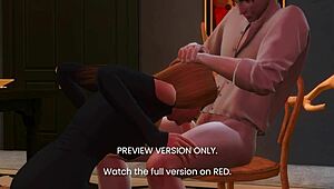 Dinner date turns naughty in 3D hentai preview version