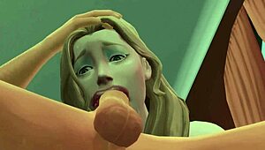 she keeps sucking with intense face fuck and gooey deepthroat action.