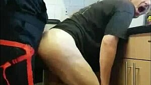 girl fucks small 18+ cock with strapon in homemade gay scene