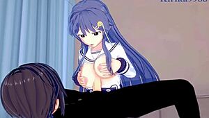 Chiaki Kanda and Kotone Hara in intense hentai creampie