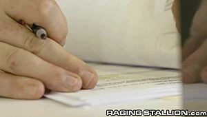 Hey hunks, can you handle sucking the boss's huge bbc for that extension?