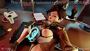 Tracer craves big black cock in wild 3D action. Dive into raw interracial heat!