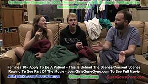 Pregnant Nova Maverick sneaks sex toy at doctor's office. She masturbates wildly in front of staff.