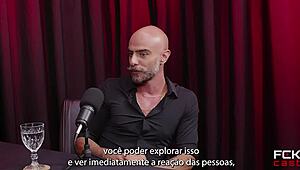 damn, fckcast 2 suruba recording with audience is wild! reco romanello takes monster cock in anal!