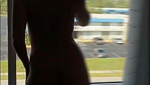 Colombian Housewife Flashes Guys Outside Hotel on Nude Beach Vacation Day Two