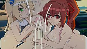 Beach Episode - BlazBlue Hentai With Uncensored Outdoor Action In 3D Cartoon