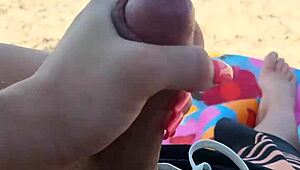 Getting him off on a public beach