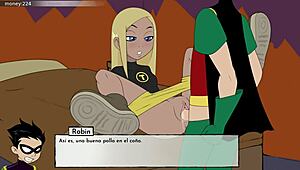 Raven gets anal in hentai chapter 8.