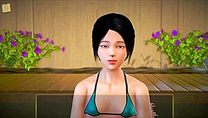 i enjoy big tits and ass of brunette in new family with monster cocks.