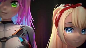 elfie love hentai vtuber blows you and cums on tits in vrchat mmd 😘