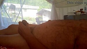 Preview of steamy action at a nudist camp with Agarabas and Olpr.