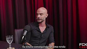 damn, fckcast 2 suruba recording with audience is wild! reco romanello takes monster cock in anal!