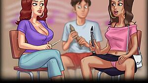 summertime saga 76 features small tits brunette in erotic hentai game scenes.