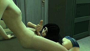 mi prima me pide disculpas chupando mi polla y le termino rompiendo el culo