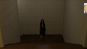 A wife and stepmother play a game together