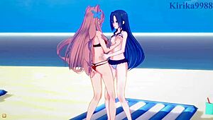 tsubasa kazanari and maria cadenzavna eve explore lesbian futanari pleasures in symphogear hentai